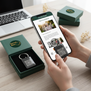 Digital Mindeside inkl. QR-Nøglering